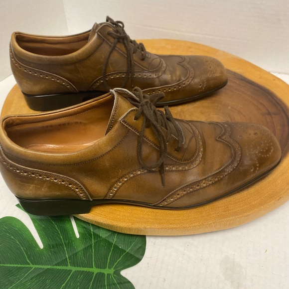 J.M. Westin Aged Leather Wingtip Laced Oxfords - Picture 9 of 11